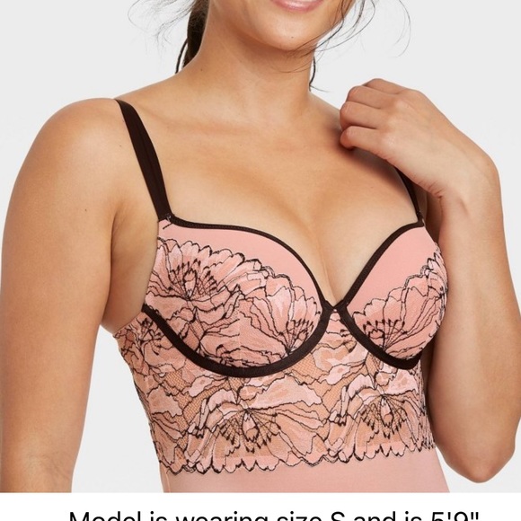 Women’s push up bodysuit NWT color rose - Picture 3 of 3